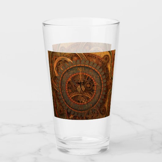 Steampunkuhr Glas (Vorderseite)