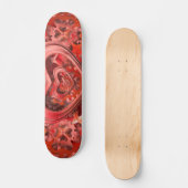 Steampunkuhr-Herzskateboard Skateboard (Vorderseite)