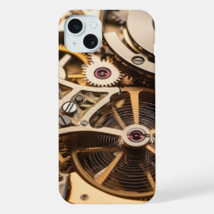 Steampunkuhr-Innenarbeit iPhone 15 Plus Hülle