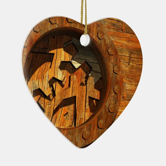 Steampunkuhr Keramik Ornament (Rechts)