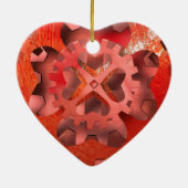 Steampunkuhr Keramik Ornament (Hinten)