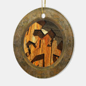 Steampunkuhr Keramikornament (Links)