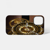 Steampunkuhr mit antiken Zahnrädern iPhone Hülle (Rückseite (Horizontal))