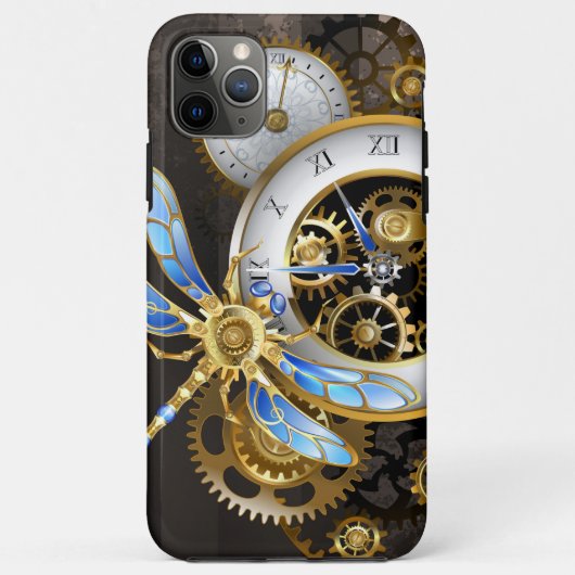 Steampunkuhr mit mechanischem Drachenfliegen Case-Mate iPhone Hülle (Rückseite)