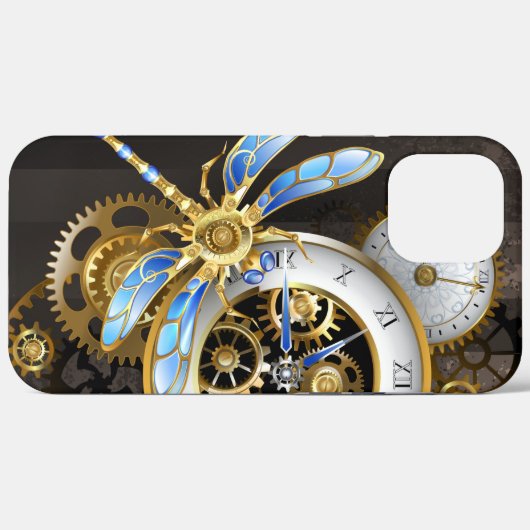 Steampunkuhr mit mechanischem Drachenfliegen Case-Mate iPhone Hülle (Rückseite (Horizontal))