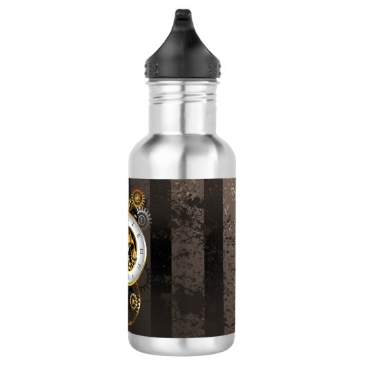 Steampunkuhr mit mechanischem Drachenfliegen Edelstahlflasche (Rechts)