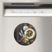Steampunkuhr mit mechanischem Drachenfliegen Magnet (In Situ (Geschirrspüler))