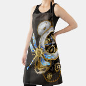 Steampunkuhr mit mechanischem Drachenfliegen Schürze (InSitu)