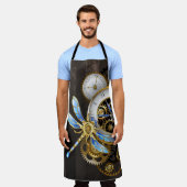 Steampunkuhr mit mechanischem Drachenfliegen Schürze (Getragen)