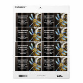 Steampunkuhr mit mechanischer Libelle (Vorne)