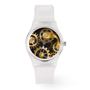 Steampunkuhr mit mechanischer Libelle Armbanduhr