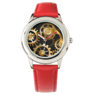 Steampunkuhr mit mechanischer Libelle Armbanduhr