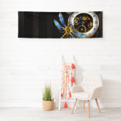 Steampunkuhr mit mechanischer Libelle Banner (Insitu)