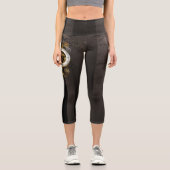 Steampunkuhr mit mechanischer Libelle Capri Leggings (Vorderseite)
