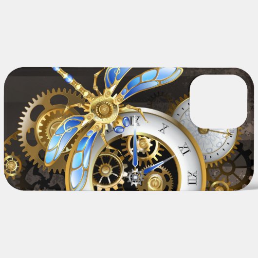 Steampunkuhr mit mechanischer Libelle Case-Mate iPhone Hülle (Rückseite / Rechts)