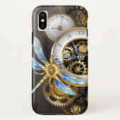 Steampunkuhr mit mechanischer Libelle Case-Mate iPhone Hülle (Rückseite)