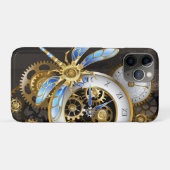 Steampunkuhr mit mechanischer Libelle Case-Mate iPhone Hülle (Rückseite (Horizontal))