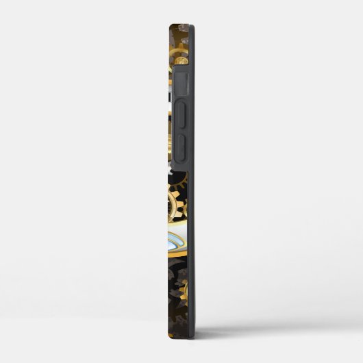 Steampunkuhr mit mechanischer Libelle Case-Mate iPhone Hülle (Rückseite / Links)