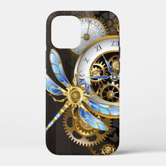 Steampunkuhr mit mechanischer Libelle Case-Mate iPhone Hülle (Rückseite)
