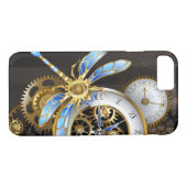 Steampunkuhr mit mechanischer Libelle Case-Mate iPhone Hülle (Rückseite (Horizontal))