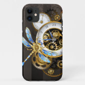 Steampunkuhr mit mechanischer Libelle Case-Mate iPhone Hülle (Rückseite)