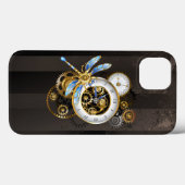 Steampunkuhr mit mechanischer Libelle Case-Mate iPhone Hülle (Rückseite (Horizontal))