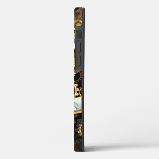 Steampunkuhr mit mechanischer Libelle Case-Mate iPhone Hülle (Rückseite / Links)