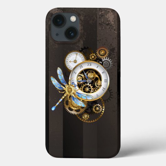 Steampunkuhr mit mechanischer Libelle Case-Mate iPhone Hülle (Rückseite)