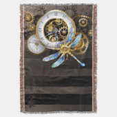 Steampunkuhr mit mechanischer Libelle Decke (Vorderseite Vertikal)