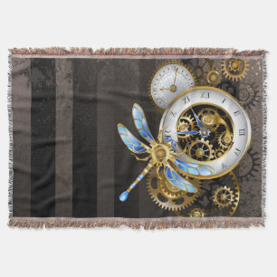 Steampunkuhr mit mechanischer Libelle Decke