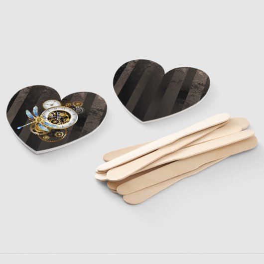 Steampunkuhr mit mechanischer Libelle Fächer (Non-assembled)