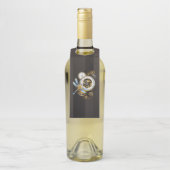 Steampunkuhr mit mechanischer Libelle Flaschenanhänger (Auf Flasche)