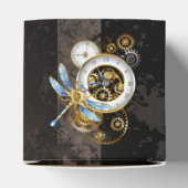 Steampunkuhr mit mechanischer Libelle Geschenkschachtel (Oben)