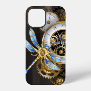 Steampunkuhr mit mechanischer Libelle iPhone 12 Hülle