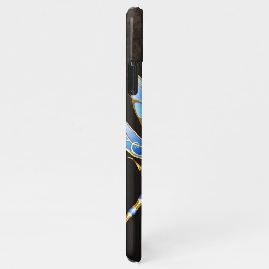 Steampunkuhr mit mechanischer Libelle iPhone Hülle (Rechte Seite)