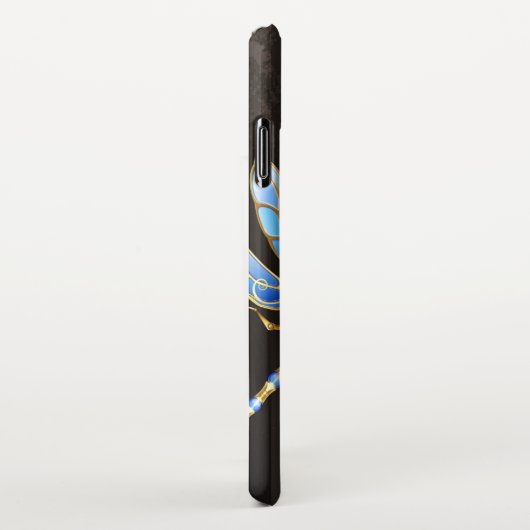 Steampunkuhr mit mechanischer Libelle iPhone Hülle (Rechte Seite)