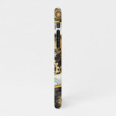 Steampunkuhr mit mechanischer Libelle iPhone Hülle (Linke Seite)