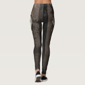 Steampunkuhr mit mechanischer Libelle Leggings (Rückseite)