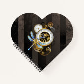 Steampunkuhr mit mechanischer Libelle Notizblock (Vorderseite)