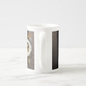 Steampunkuhr mit mechanischer Libelle Porzellantasse (Rückseite)