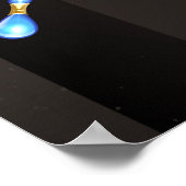 Steampunkuhr mit mechanischer Libelle Poster (Ecke)