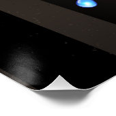 Steampunkuhr mit mechanischer Libelle Poster (Ecke)