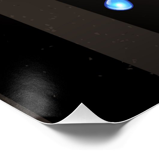 Steampunkuhr mit mechanischer Libelle Poster (Ecke)