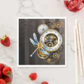 Steampunkuhr mit mechanischer Libelle Serviette (Beispiel)