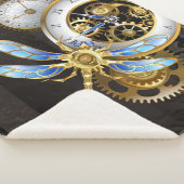 Steampunkuhr mit mechanischer Libelle Sherpadecke (3/4)