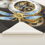 Steampunkuhr mit mechanischer Libelle Sherpadecke (3/4)