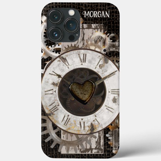 Steampunkuhr und Geere Case-Mate iPhone Hülle (Rückseite)