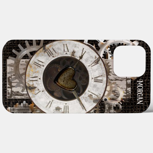 Steampunkuhr und Geere Case-Mate iPhone Hülle (Rückseite (Horizontal))