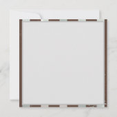 Steampunkuhr und türkisfarbene Rose auf Streifen Ankündigung (Rückseite)