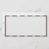 Steampunkuhr und türkisfarbene Rose auf Streifen Ankündigung (Rückseite)